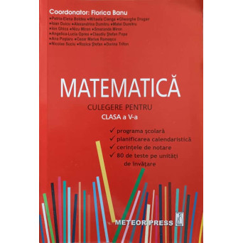 MATEMATICA CULEGERE PENTRU CLASA A V-A