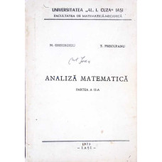 ANALIZA MATEMATICA PARTE A II-A