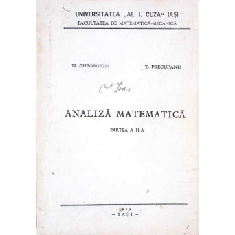 ANALIZA MATEMATICA PARTE A II-A