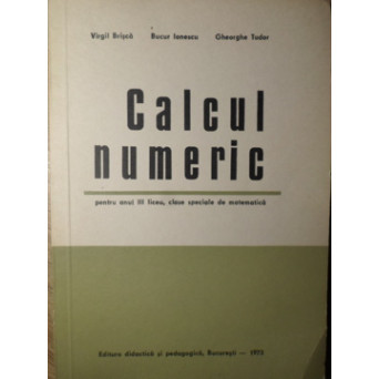 CALCUL NUMERIC PENTRU ANUL III LICEU, CLASE SPECIALE DE MATEMATICA