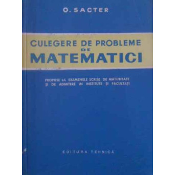 CULEGERE DE PROBLEME DE MATEMATICI