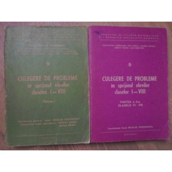 CULEGERE DE PROBLEME IN SPRIJINUL ELEVILOR CLASELOR I-VIII. PARTEA 1-2