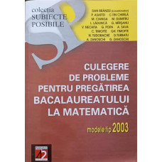 CULEGERE DE PROBLEME PENTRU PREGATIREA BACALAUREATULUI LA MATEMATICA MODELE TIP 2003