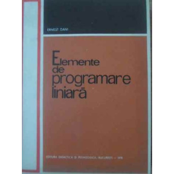 ELEMENTE DE PROGRAMARE LINIARA