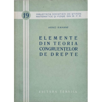 ELEMENTE DIN TEORIA CONGRUENTELOR DE DREPTE