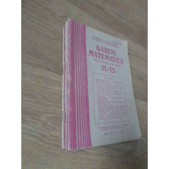 GAZETA MATEMATICA ANUL 1987, NUMERELE 1-12