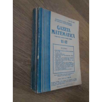 GAZETA MATEMATICA ANUL 1988, NUMERELE 1-12
