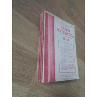 GAZETA MATEMATICA ANUL 1989, NUMERELE 1-12