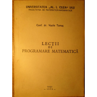 LECTII DE PROGRAMARE MATEMATICA