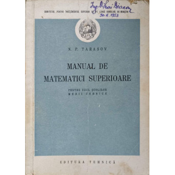 MANUAL DE MATEMATICI SUPERIOARE