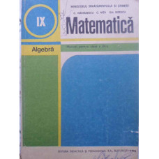 MATEMATICA. ALGEBRA MANUAL PENTRU CLASA A IX-A