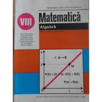 MATEMATICA ALGEBRA, MANUAL PENTRU CLASA A VIII-A