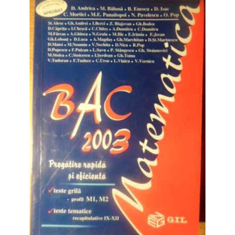 MATEMATICA BAC 2003 PREGATIRE RAPIDA SI EFICIENTA