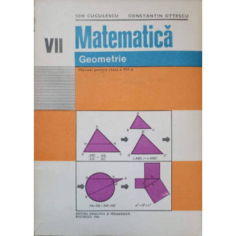 MATEMATICA GEOMETRIE. MANUAL PENTRU CLASA A VII-A