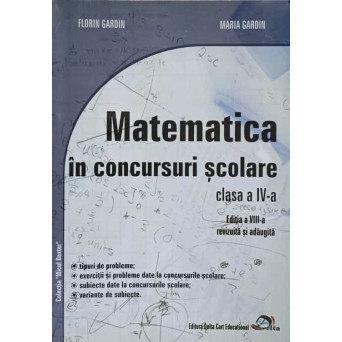 MATEMATICA IN CONCURSURI SCOLARE. CLASA A IV-A