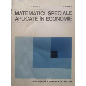 MATEMATICI SPECIALE APLICATE IN ECONOMIE