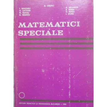 MATEMATICI SPECIALE