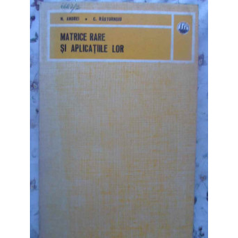MATRICE RARE SI APLICATIILE LOR