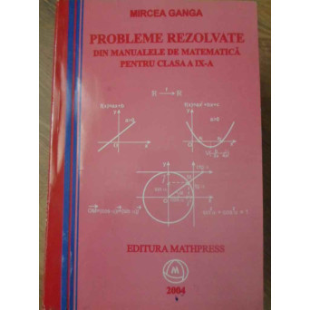 PROBLEME REZOLVATE DIN MANUALELE DE MATEMATICA PENTRU CLASA A IX -A