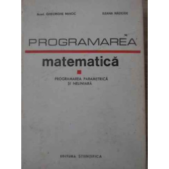 PROGRAMAREA MATEMATICA. PROGRAMAREA PARAMETRICA SI NELINIARA
