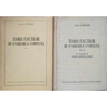 TEORIA FUNCTIILOR DE O VARIABILA COMPLEXA VOL.1-2