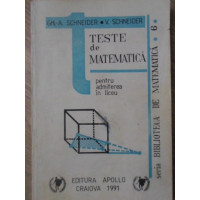 TESTE DE MATEMATICA PENTRU ADMITEREA IN LICEU TESTE DE MATEMATICA PENTRU ADMITEREA IN LICEU