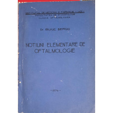 NOTIUNI ELEMENTARE DE OFTALMOLOGIE