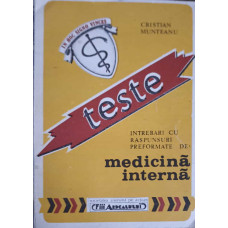 TESTE - INTREBARI CU RASPUNSURI PREFORMATE DE MEDICINA INTERNA