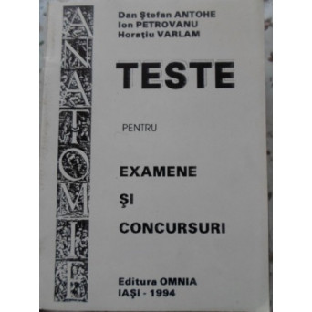 ANATOMIE. TESTE PENTRU EXAMENE SI CONCURSURI