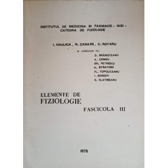 ELEMENTE DE FIZIOLOGIE. FASCICOLA 3