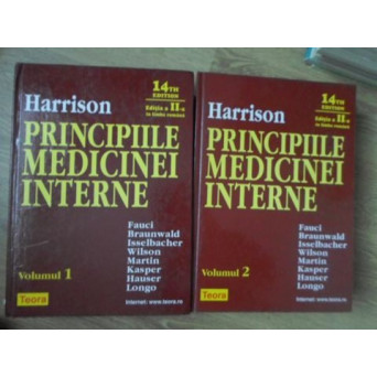 HARRISON PRINCIPIILE MEDICINEI INTERNE VOL.1-2 (CARTILE SUNT ORIGINALE, CONTIN PLANSE COLOR)