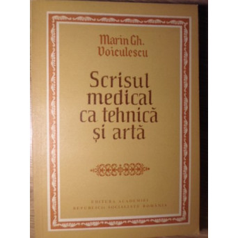 SCRISUL MEDICAL CA TEHNICA SI ARTA