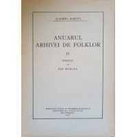 ANUARUL ARHIVEI DE FOLKLOR VOL.IV ANUARUL ARHIVEI DE FOLKLOR VOL.IV