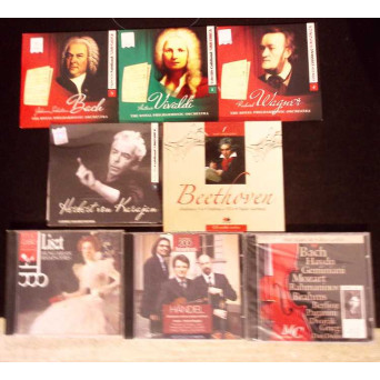 SET 8 CD-URI MUZICA SIMFONICA: BACH, VIVALDI, HANDEL, LISZT, H. VON KARAJAN