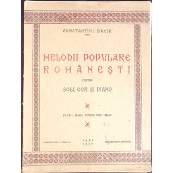 MELODII POPULARE ROMANESTI PENTRU SOLI, COR SI PIANO - CAIETUL 2 PENTRU VOCI EGALE