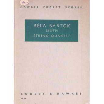 SIXTH STRING QUARTET (PARTITURA MUZICALA)