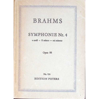 SYMPHONIE NR.4 E MOLL (PARTITURA MUZICALA)