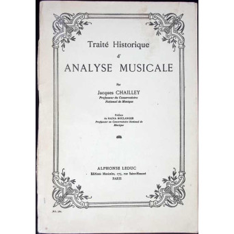 TRAITE HISTORIQUE D'ANALYSE MUSICALE