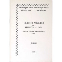 EDUCATIA MUZICALA IN GRADINITA DE COPII - CANTECE PENTRU GRUPA MIJLOCIE 4 ANI