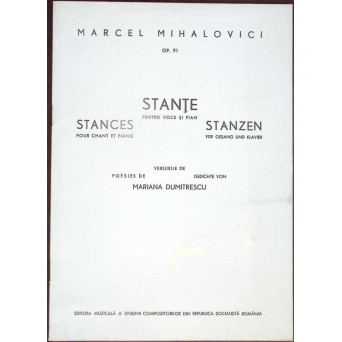 STANTE PENTRU VOCE SI PIAN (PARTITURA)