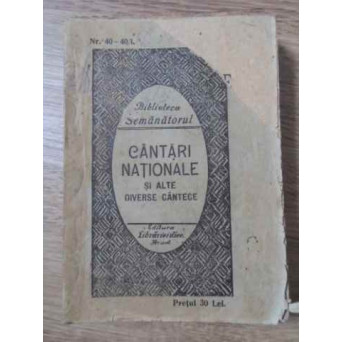 CANTARI NATIONALE SI ALTE DIVERSE CANTECE