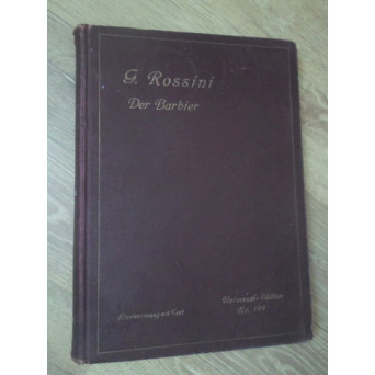 PARTITURA OPERA. DER BARBIER VON SEVILLA (PAGINA DE TITLU LIPSA)