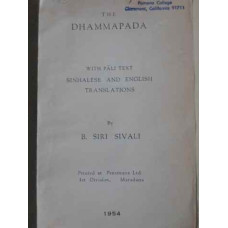 THE DHAMMAPADA WITH PALI TEXT SINHALESE AND ENGLISH TRANSLATIONS
