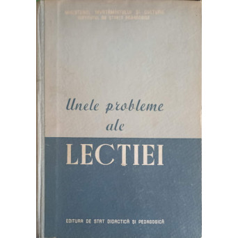 UNELE PROBLEME ALE LECTIEI
