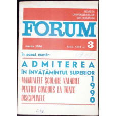 REVISTA UNIVERSITARILOR DIN ROMANIA FORUM - MARTIE 1990