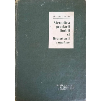 METODICA PREDARII LIMBII SI LITERATURII ROMANE