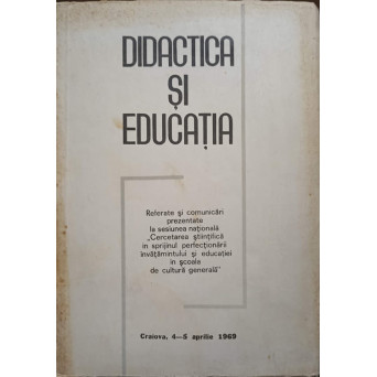 DIDACTICA SI EDUCATIA 