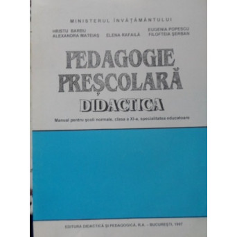 PEDAGOGIE PRESCOLARA DIDACTICA