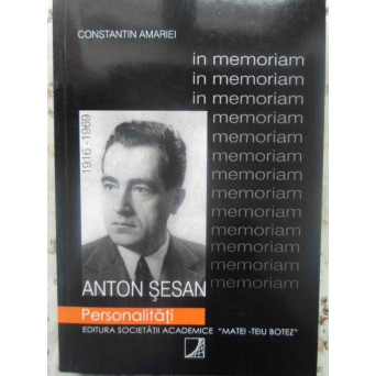 PROF. UNIVERSITAR, ING. ANTON SESAN 1916-1969. IN MEMORIAM