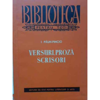 VERSURI, PROZA, SCRISORI
